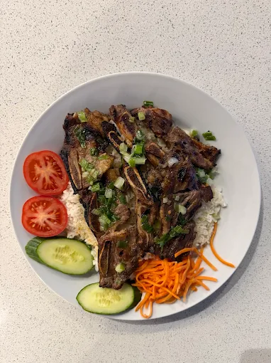 Com Tam — Vietnamese Broken Rice Plate at Pho 78 Vietnamese Restaurant Calgary